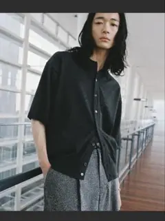 【WYM】T/C BASIC HALF SLEEVE KNIT SHIRTのサムネイル