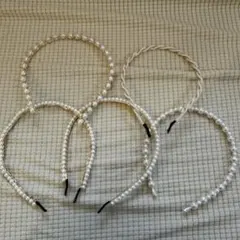 パールヘアカチューシャ5点セット