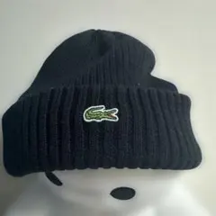 LACOSTE ニット帽 ビーニー ブラック　定価1万以上❗️