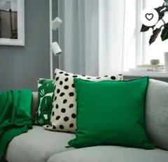 IKEA　クッションカバー　緑