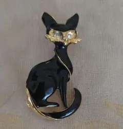 黒猫 デザイン ブローチ