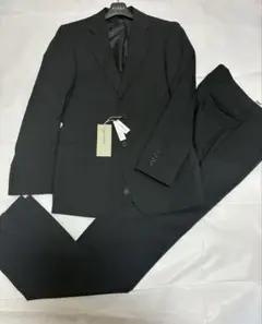 新品✨洋服の青山 高級スーツ A6ストレッチ ブラック セットアップ