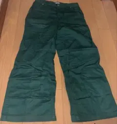 coen ワイドデニム　グリーン　S