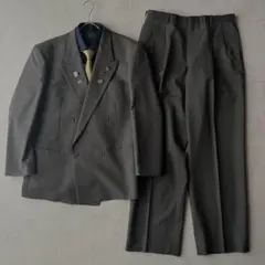 極上ウール D'URBANダブルブレストスーツ 豪華5点セット ピンズ