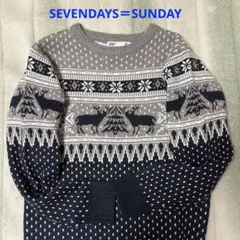 ノルディック柄 ニット セーター SEVENDAYS＝SUNDAY