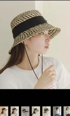 【halo commodity】Plateau Hat ラフィアハット　カスタネのサムネイル