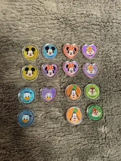 ディズニーキャラクターおはじきシール15個セット