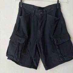 ZARA カーゴパンツ　ハーフパンツ　ネイビーのサムネイル