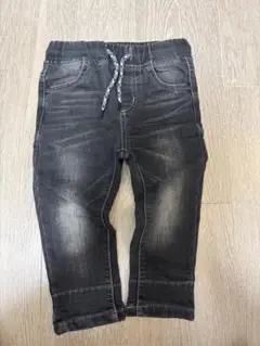 【美品】ダークグレー ストレッチデニム風パンツ 9-12ヶ月