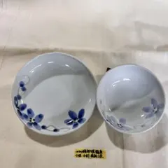 C4701 砥部焼 龍泉窯 小皿 小鉢 同柄セット ユーズドのサムネイル