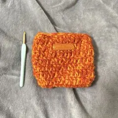 ハンドメイド ポーチ カラフル 毛糸