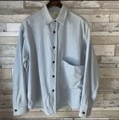 STUDIO NICHOLSON ICE BLUE ローパッチポケットシャツ M