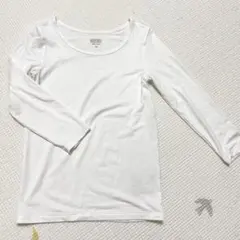 HEATTECH ヒートテック長袖アンダーシャツ 120 ホワイト　※一度着用