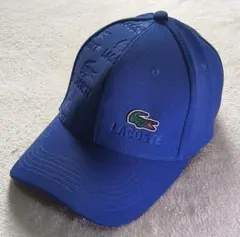【美品】LACOSTE 青 ベースボールキャップ