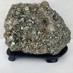 高品質 ペルー産 リリー鉱山 パイライト 専門台座付き 1093g - メルカリ