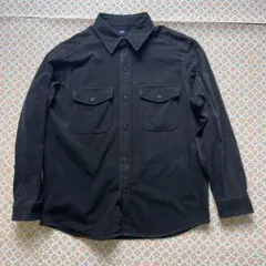 【UNIQLO】ジャージーオーバーシャツ　黒　L