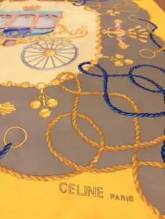 CELINE セリーヌ 馬車柄 シルクスカーフ 大判のサムネイル