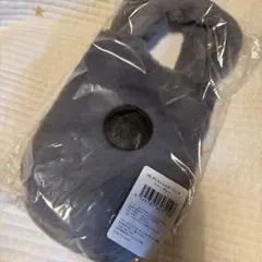 スタバ　ボトルショルダーバッグ　 ファー(グレー)