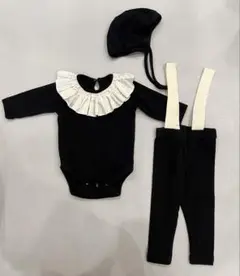 ハロウィンにも ♡ ロンパース・パンツ・ボンネット 3点セット