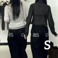 新品★即日発送★韓国ASON as''on ブラック デニムパンツ　S　/