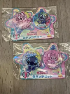 スティッチ・エンジェル 缶バッジセット