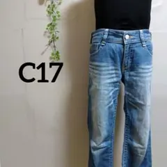 C17 シーセブンティーン　七分丈　ジーンズ　デニム ブルー