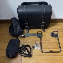デグナー製サイドバック（本革）と取付金具セット（エリミネーター用 