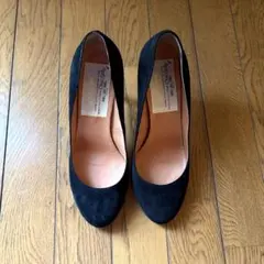 Pippi（PIPPICHIC） スエード パンプス 黒 ブラック 37.5