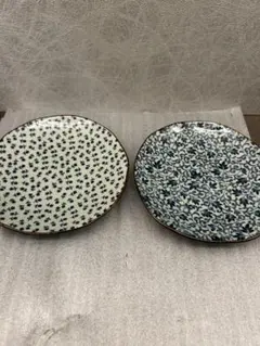 【有田焼】古染模様　小皿　銘々皿　取皿　和食器　唐草　小花　ペア　2枚のサムネイル