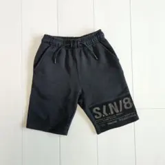 黒 プリント入り ハーフパンツ 130サイズ