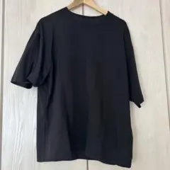 UNIQLO UエアリズムコットンオーバーサイズTシャツ5分袖 BLACK XLのサムネイル