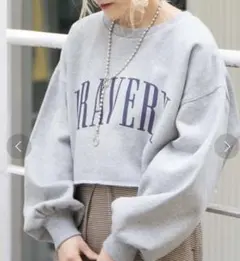 Dukkah/ボリュームスリーブショートスウェット