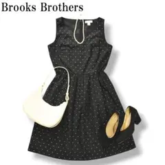 【美品】 ブルックスブラザーズ ノースリーブワンピース ドレス 6 ブラック ♪