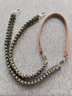 お値下げ⭐︎パラコードスマホショルダーストラップ オリーブグリーンマルチカラー