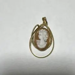 219)ネックレストップ　カメオ