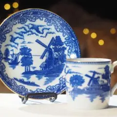 ナルミ Blue Cathay ブルーキャセイ デミタスカップ 白磁器 日本製