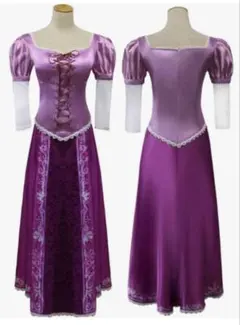 紫のディズニーロングドレス