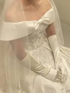 アイボリー ロングウェディンググローブ