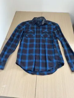 American Eagle 長袖シャツ チェック柄 ブルーのサムネイル