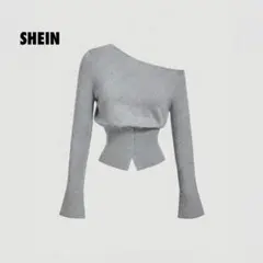シーイン　オフショルトップス　M シンプル　ワンホン　フェミニン　秋冬　きれいめ