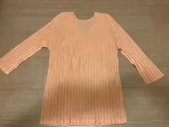 PLEATS PLEASEプリーツプリーズ七分袖カットソー3サーモンピンク 
