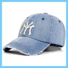 キャップ デニム ライトブルー ビンテージ 帽子 ロゴ ストリート アメカジ ②