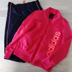 adidas ジャージセット 赤/黒130