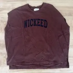 美品　MICA＆DEAL ロゴフレンチスリーブT ブラウン WICKEEDのサムネイル