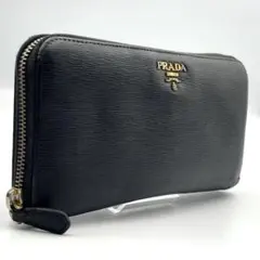 美品 プラダ コンパクト財布 折り財布 L字ファスナー ヴィッテロムーブ