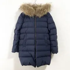 アーバンリサーチ　リバーシブル　ダウンコート　モッズコート　ネイビー　ラクーン