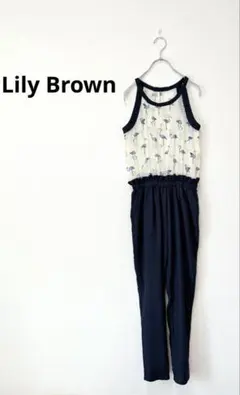 Lily Brown リリーブラウン フラミンゴ柄 オールインワン サロペットのサムネイル