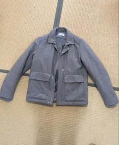グローバルワークグレー ウール混合ジャケット Lサイズ