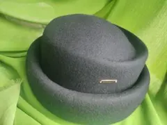 カオリノモリ　kaorinomori トーク　ハット　黒　トーク帽