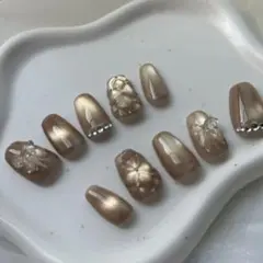 現品販売 即日発送 バレンタイン ブラウン マグネット リボン キルティング